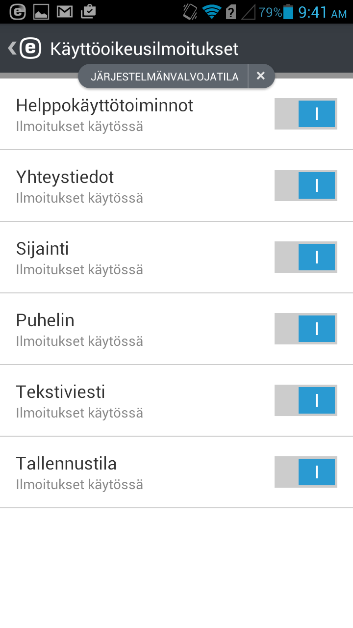 Ilmoitusoikeudet