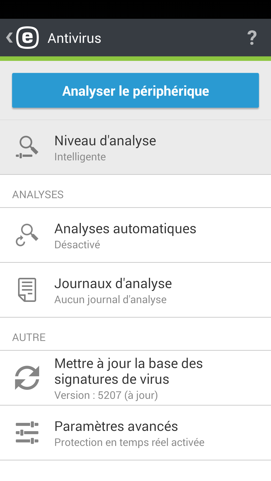 Options d’antivirus