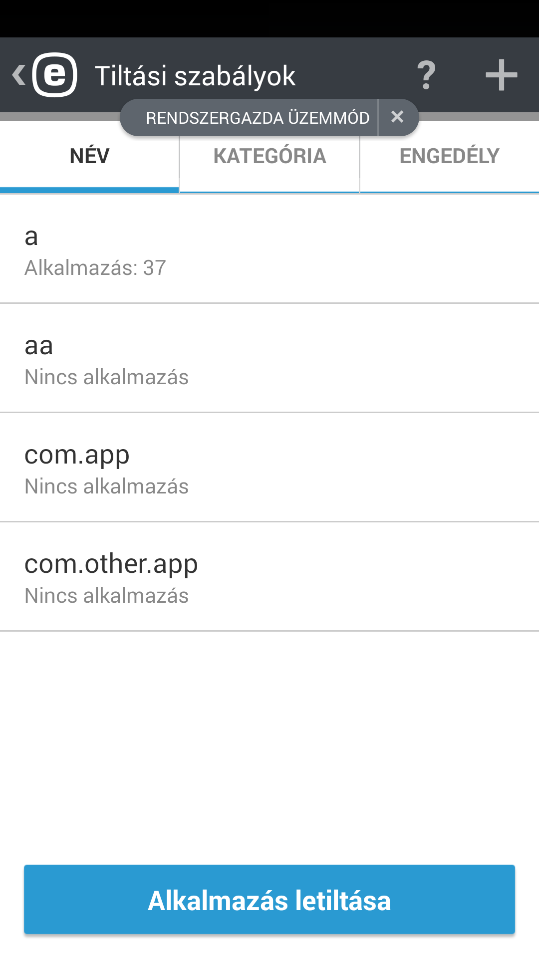 Tiltási szabályok