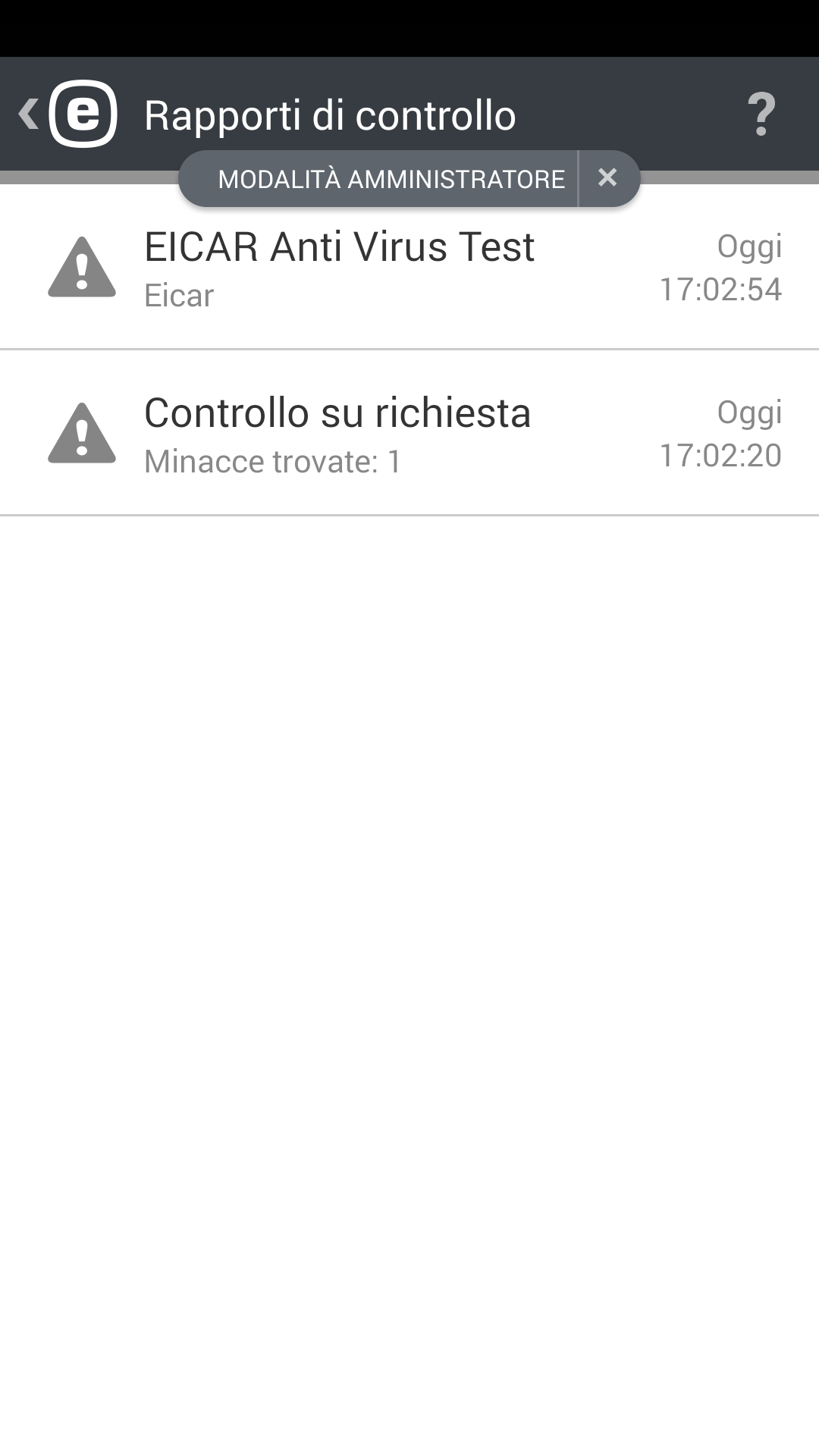 Rapporti di controllo