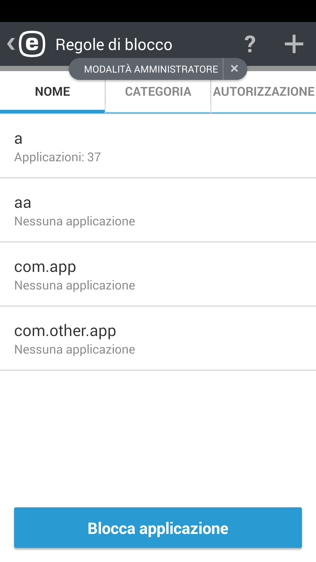 Regole di blocco