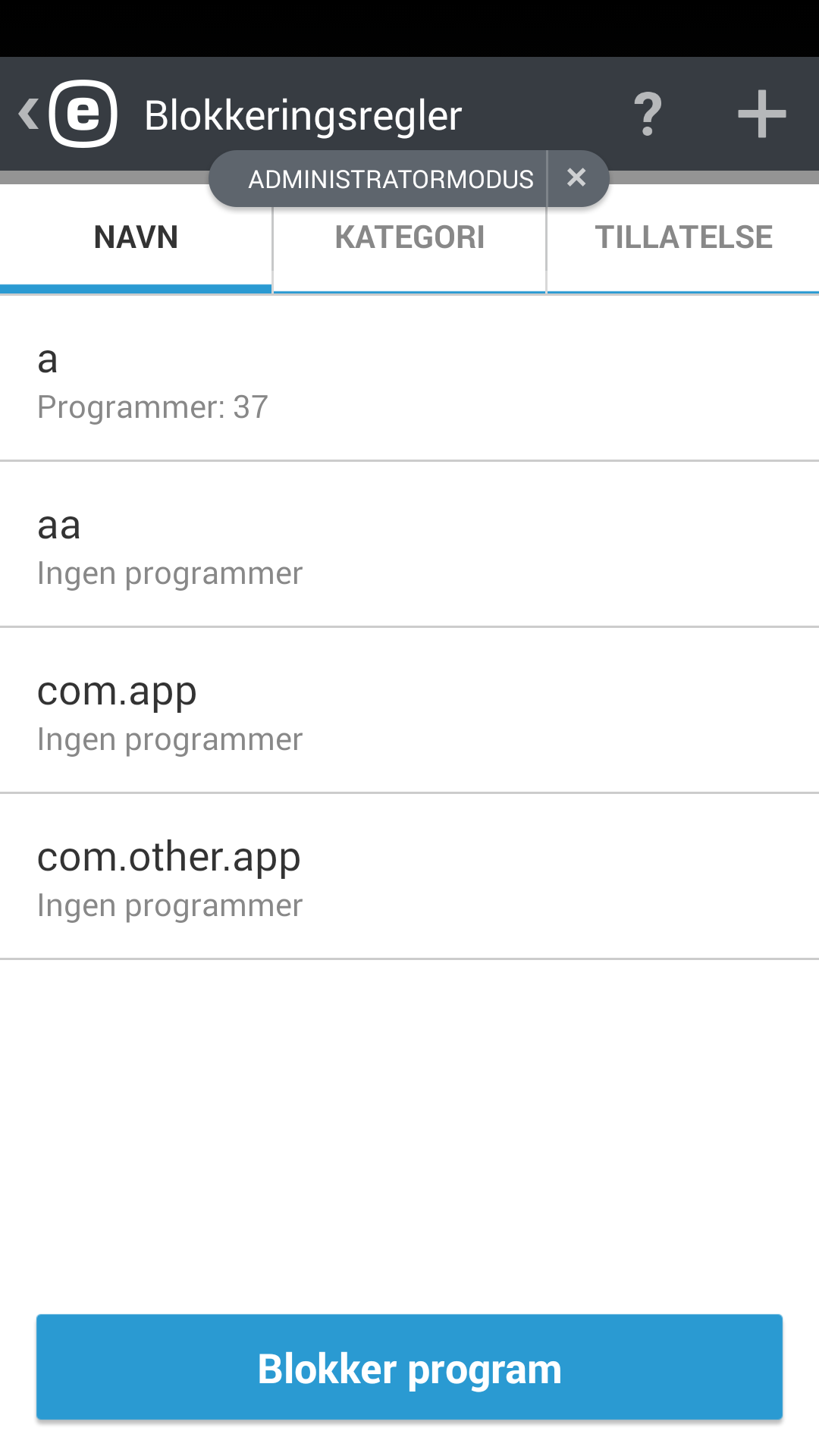 Blokkeringsregler
