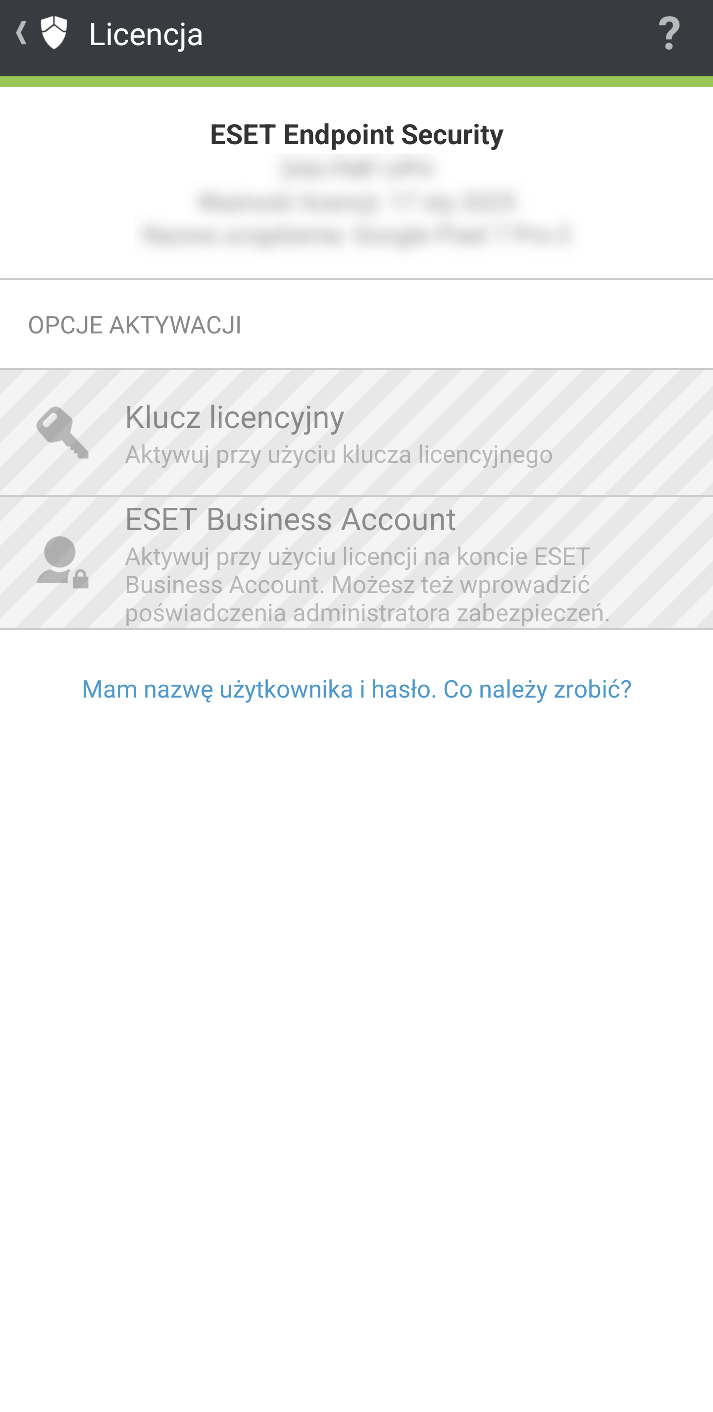 Ekran aktywacyjny