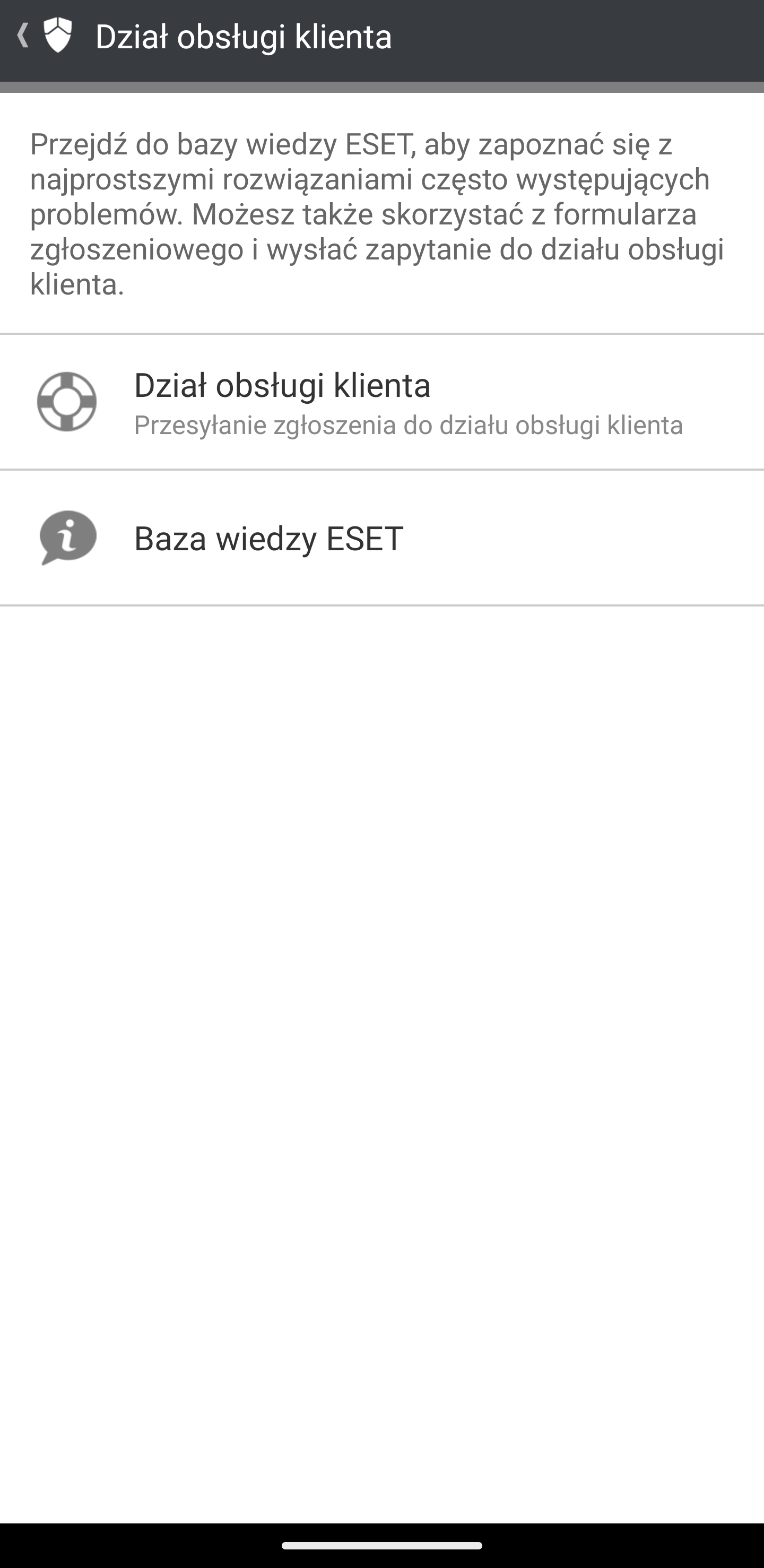 Dział obsługi klienta