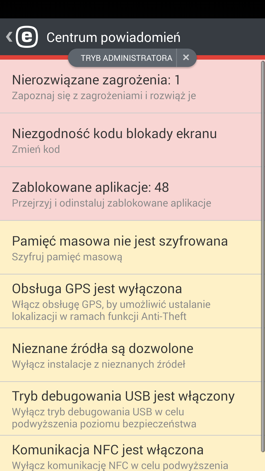 Polityka ustawień urządzeń