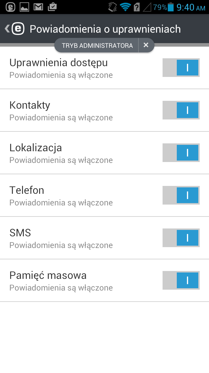 Uprawnienia do powiadomień
