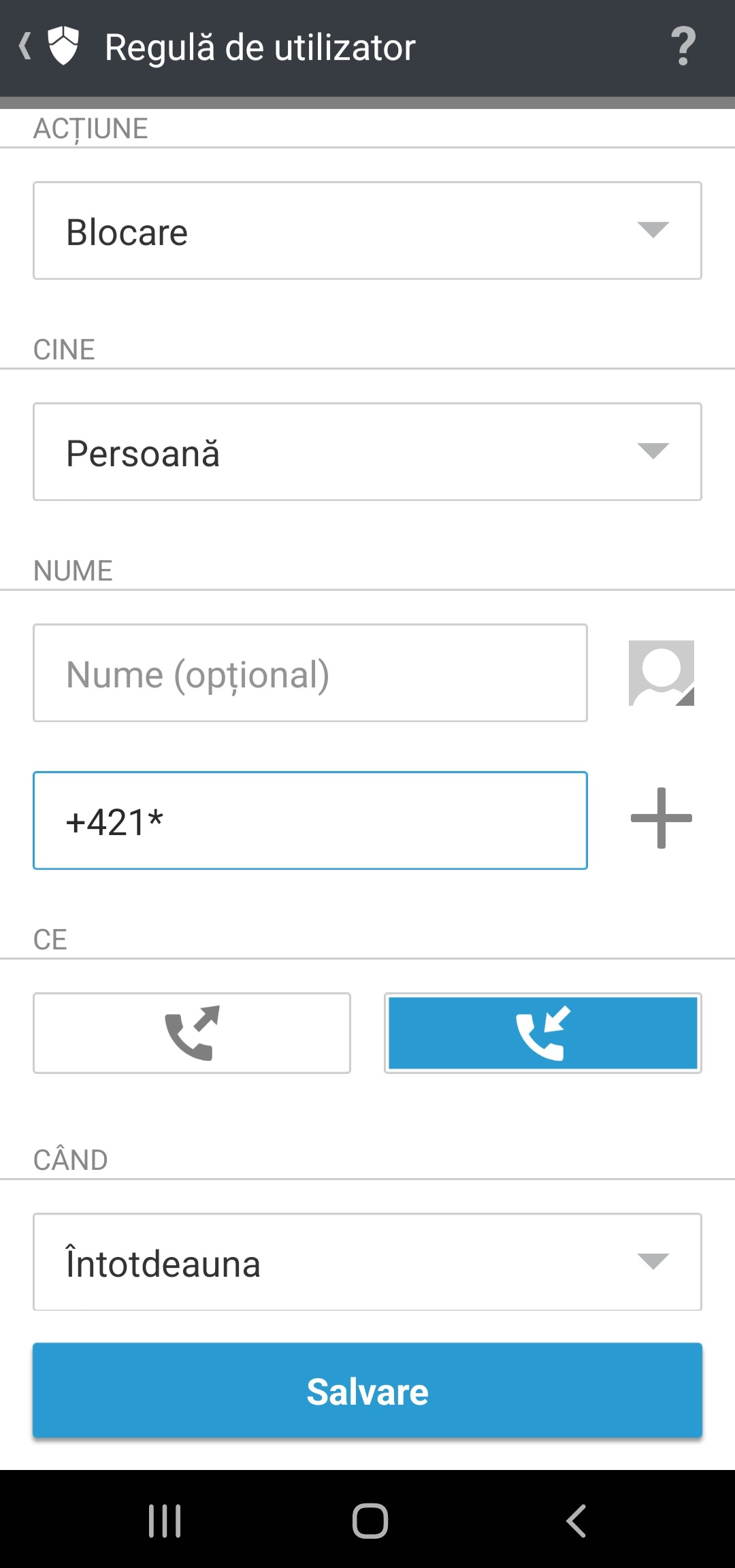 Reguli de utilizator