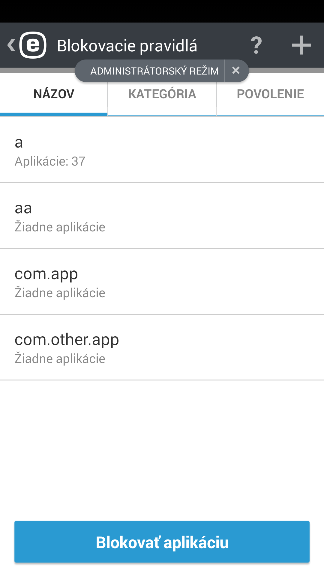 Pravidlá blokovania