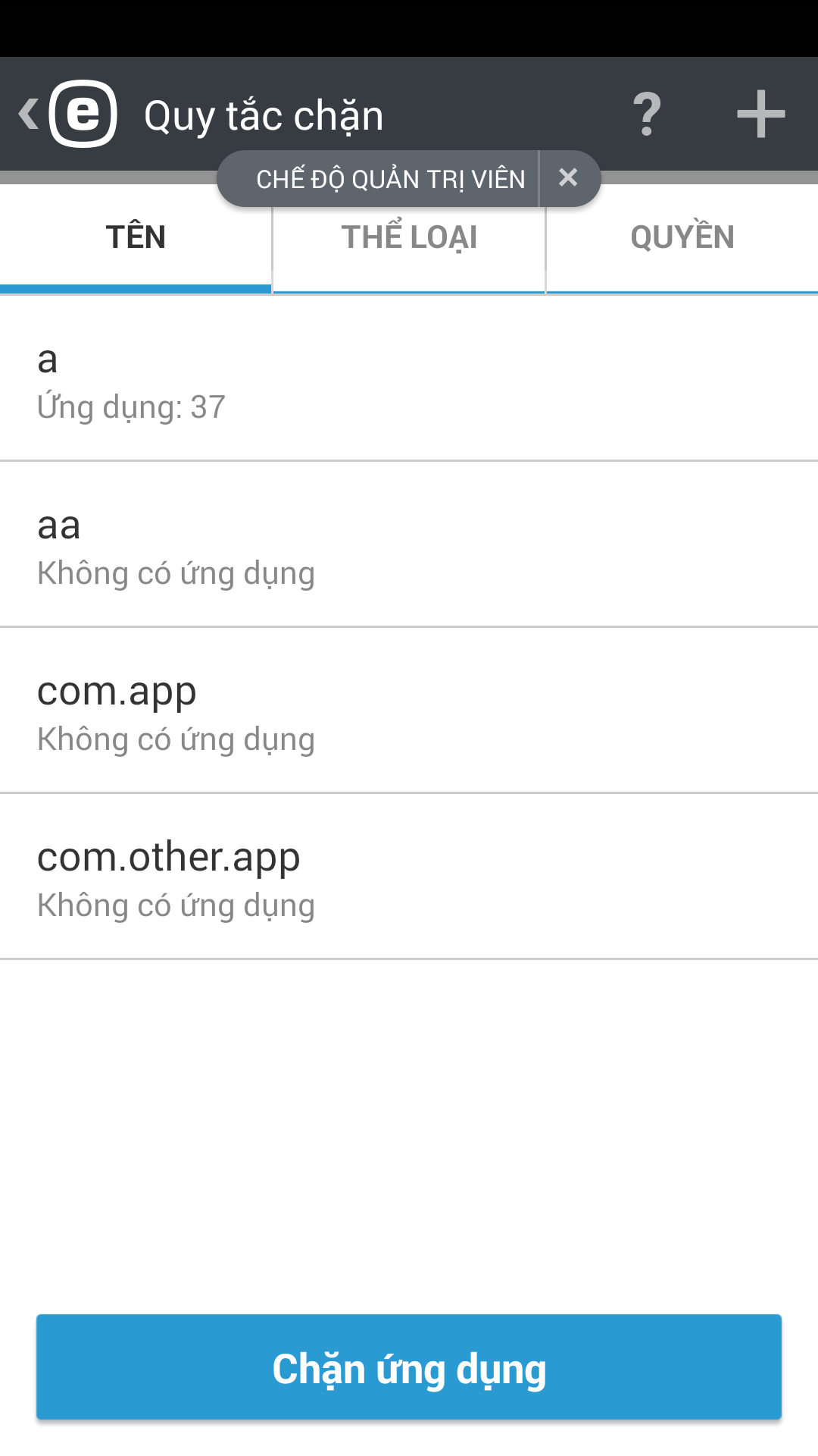 Quy tắc chặn