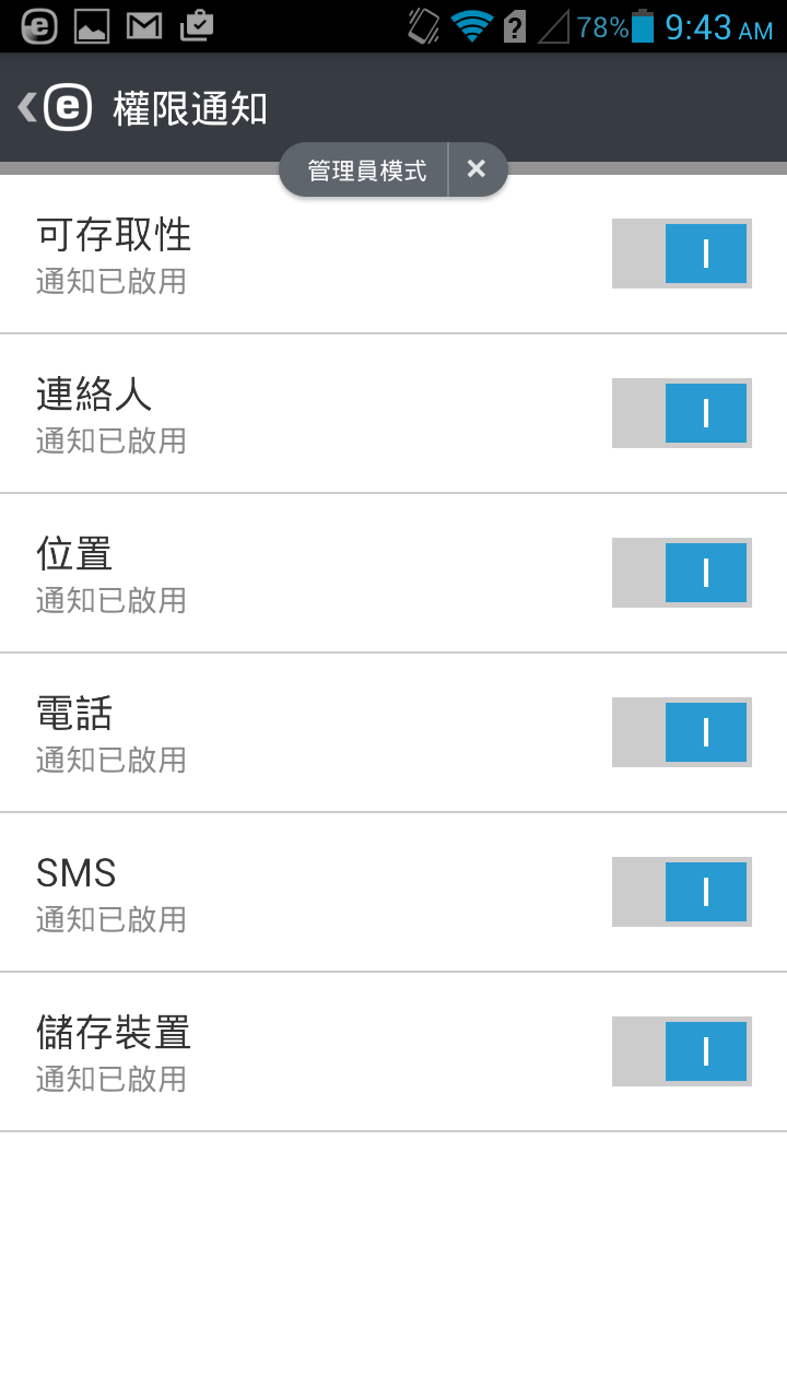 通知權限