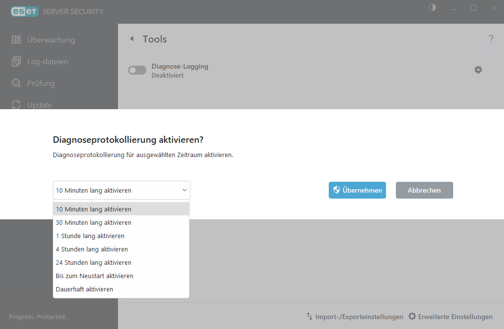 ESET Server Security Tools - Diagnose-Logging ESET Server Security Tools - Diagnose-Logging