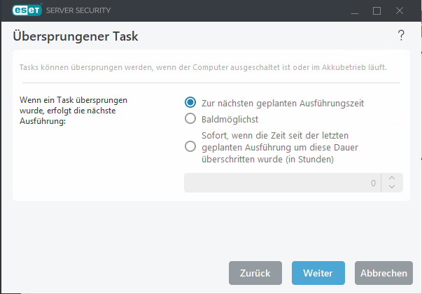 Taskplaner – Task übersprungen Taskplaner – Task übersprungen