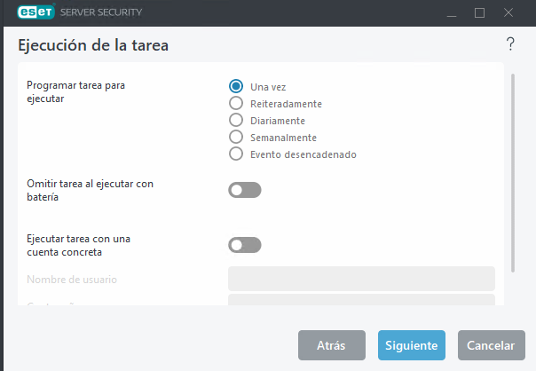Ejecución de tareas programadas