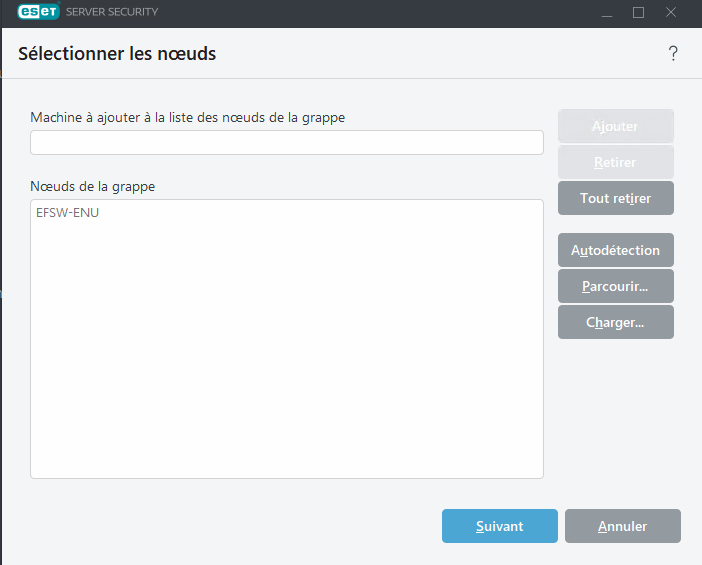 Assistant pour la grappe&nbsp;: Sélection des nœuds