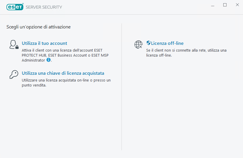 Attiva ESET Server Security
