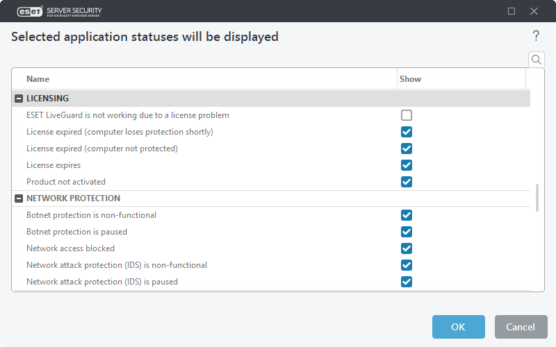 Status de aplicativo