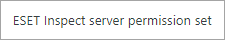 ESET Inspect server permission set