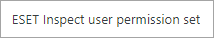 ESET Inspect user permission set