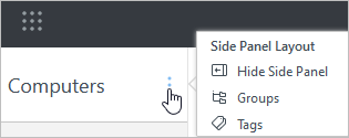 Side panel layout