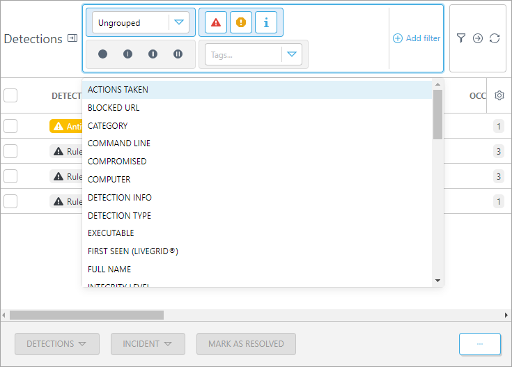 Add filter Add filter