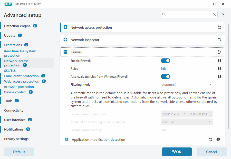 CONFIG_EPFW_MODE_FILTERING