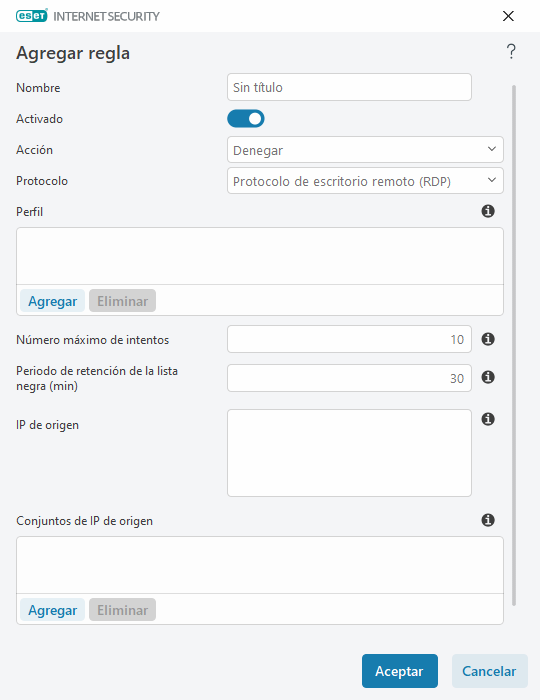 Editor de reglas