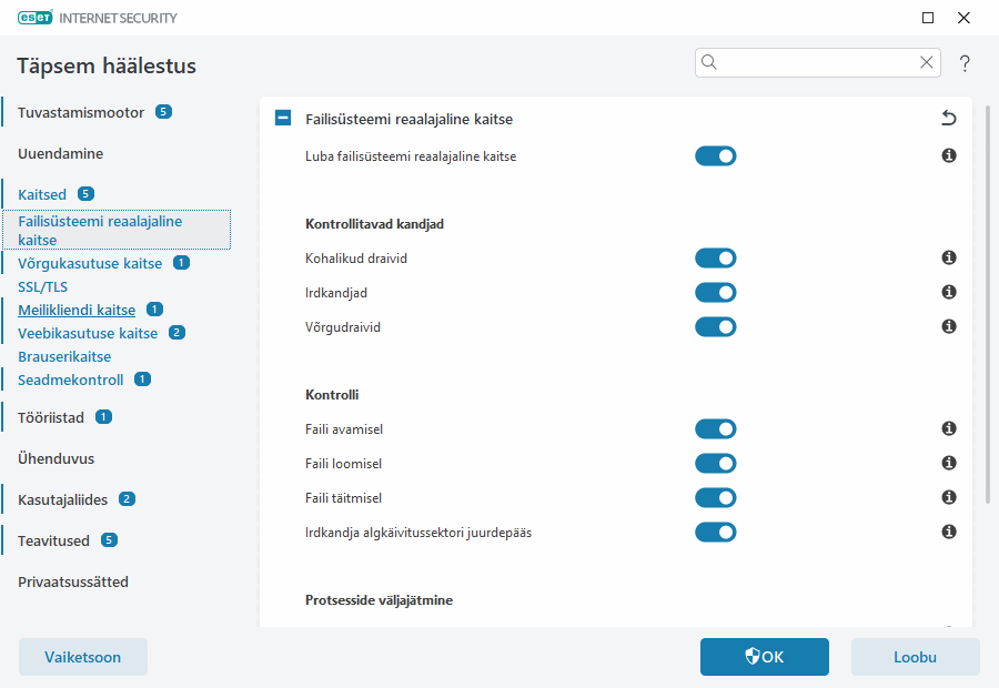 Failisüsteemi reaalajaline kaitse