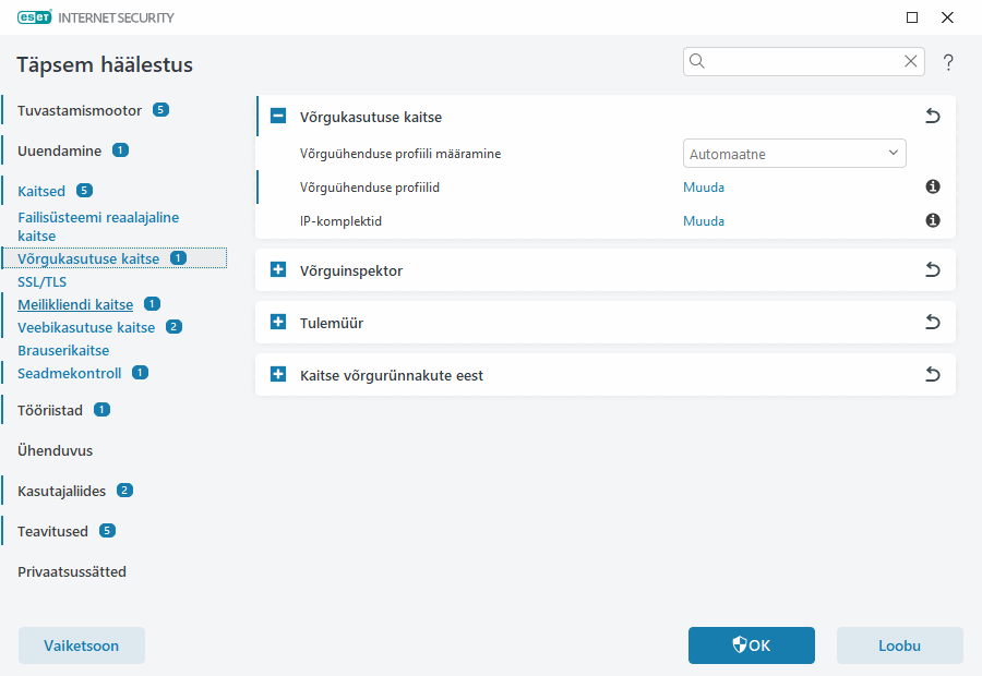 Võrgukasutuse kaitse