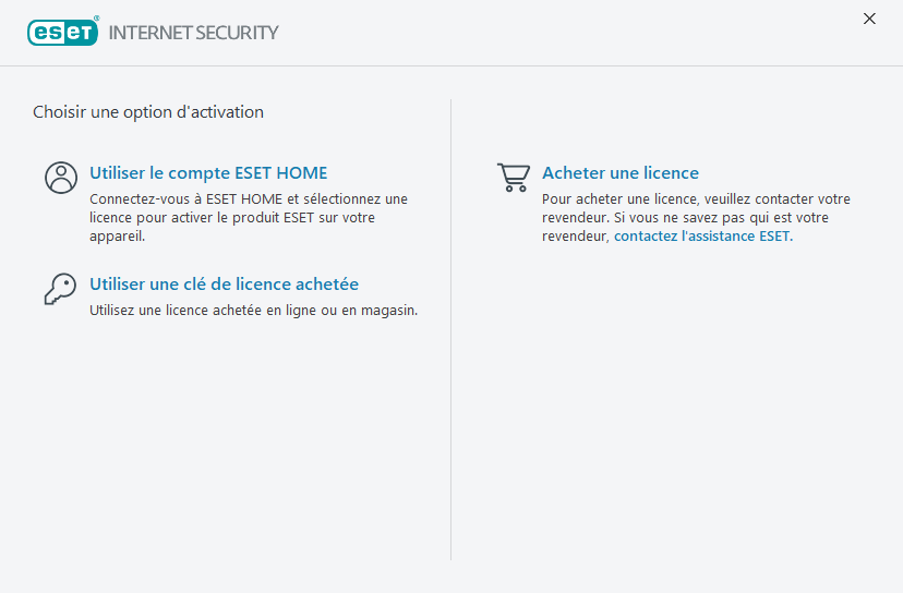 Activation du produit