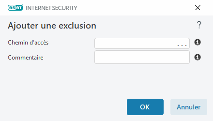 Ajouter une exclusion