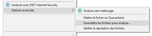 Menu contextuel