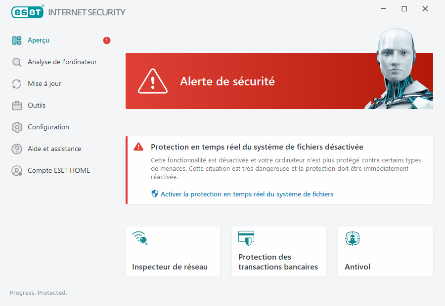 Problème critique signalé