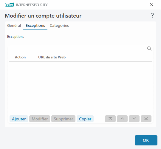 Supprimer une adresse URL