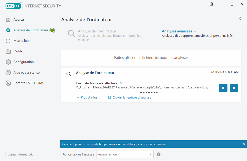 Analyse de l'ordinateur