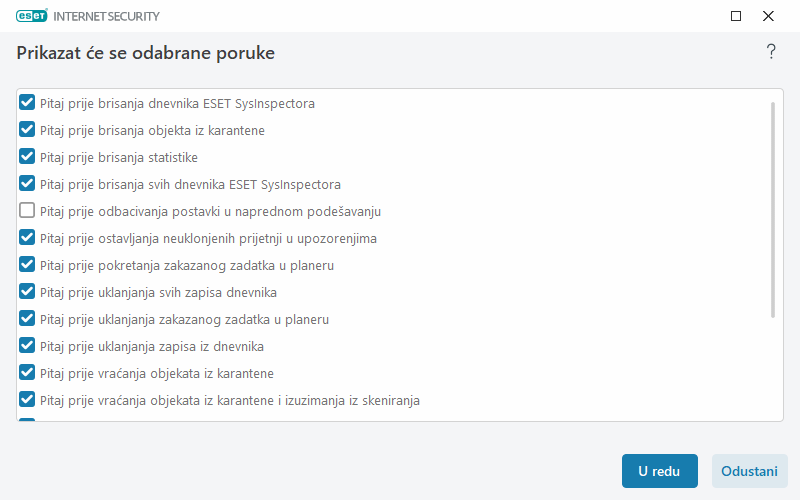 Poruke za potvrdu
