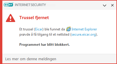 Trussel fjernet Trussel fjernet