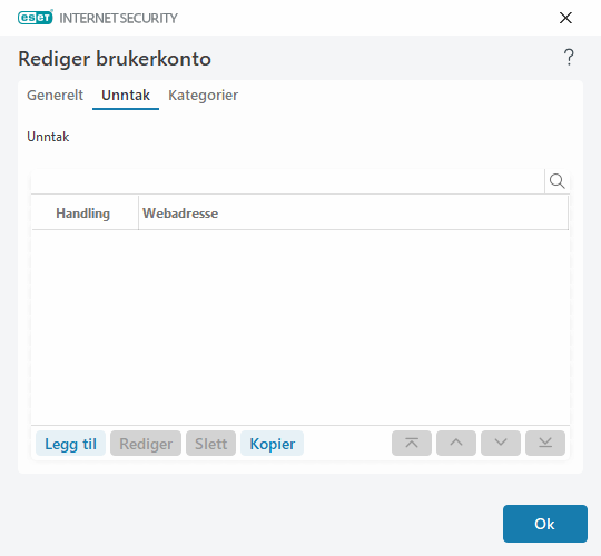 Slette en URL-adresse Slette en URL-adresse