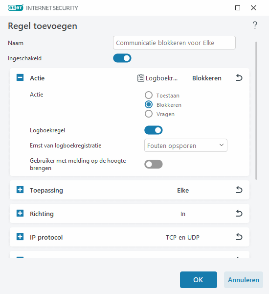 Regel toevoegen