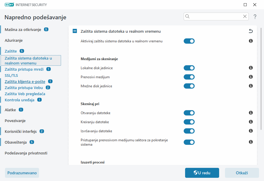 Zaštita sistema datoteka u realnom vremenu Zaštita sistema datoteka u realnom vremenu