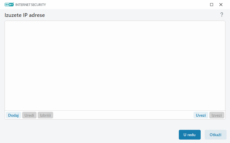 Izuzeta IP adresa