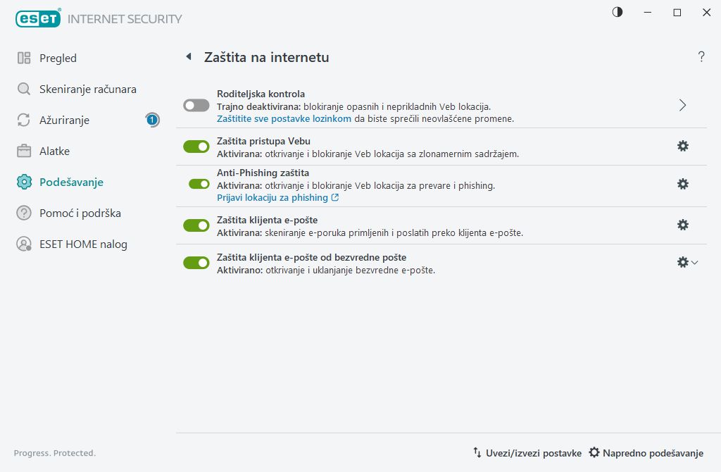 Zaštita na internetu Zaštita na internetu