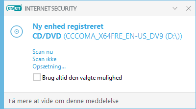 Ny enhed registreret