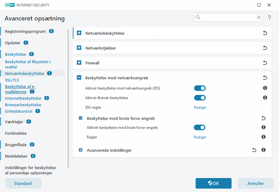 Beskyttelse mod brute force-angreb