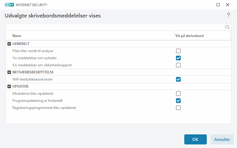 Skrivebordsmeddelelser Skrivebordsmeddelelser