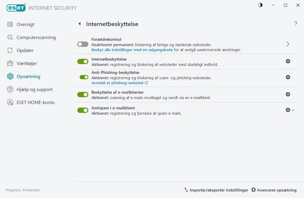 Internetbeskyttelse Internetbeskyttelse