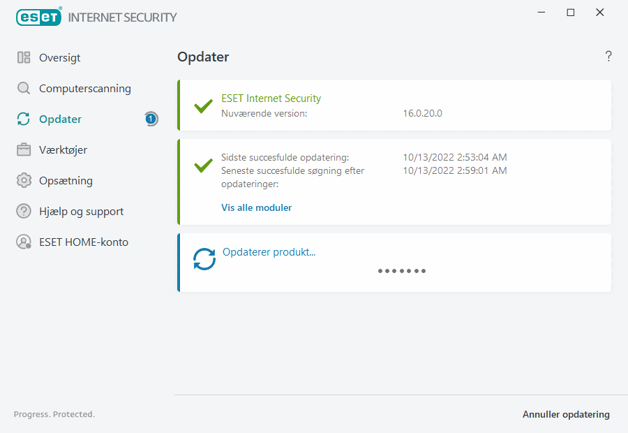 Opdateringsproces Opdateringsproces