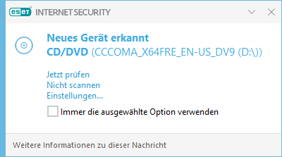 Neues Gerät erkannt Neues Gerät erkannt
