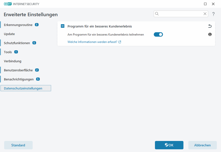 Datenschutzeinstellungen Datenschutzeinstellungen