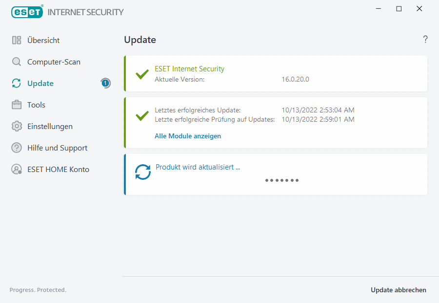 Update-Vorgang Update-Vorgang