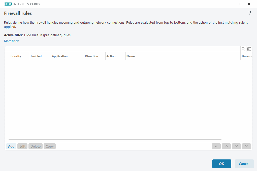 Firewall rules Firewall rules
